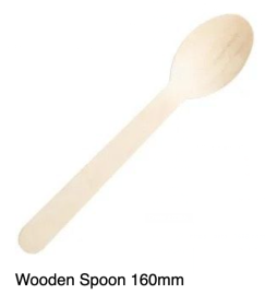 50pcs Disposable Wooden Spoons