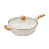 Prairie Signature 6-Quart Cast Aluminum Jumbo Saut√© Pan, Linen Speckle