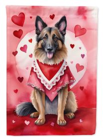 Belgian Tervuren My Valentine Garden Flag Mailbox Flag Decorative Yard Flag Banner Outside Patio Artwork Yard Flower Beds, Garden Size, Multicolor