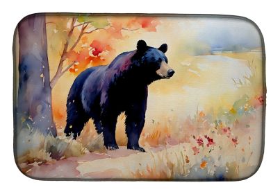 American Black Bear Dish Drying Mat Absorbent Dish Drying Mat Pad for Kitchen Counter Dish Drainer Mat for Countertop, 14 x 21", Multicolor