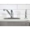 8" Widespread Single Handle Kitchen Faucet with Side Spray, Chrome