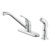 8" Widespread Single Handle Kitchen Faucet with Side Spray, Chrome