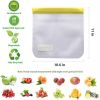 5 Pack Leakproof Freezer Gallon Bags BPA Free- Extra Thick Durable Reusable Storage Bags - Reusable Snack Bags For Food Fruit Travel Storage Home Orga