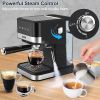 Espresso Machine 20 Bar Pump, Coffee and Cappuccino Latte Machine with Milk Frother, 1050W Semi-Automatic Expresso Maker with 1.5L Removable Water Tan