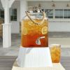 Better Homes & Gardens 2 Gallon Ribbed Clear Glass Beverage Dispenser with Acacia Wooden Lid