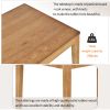 TREXM 5-Piece Kitchen Dining Table Set, Wooden Rectangular Dining Table and 4 Upholstered Chairs for Kitchen and Dining Room (Drift Wood)