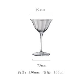 Light Luxury Red Wine Lace-inserted High-leg Crystal Glass (Option: Transparent Martini Cup)