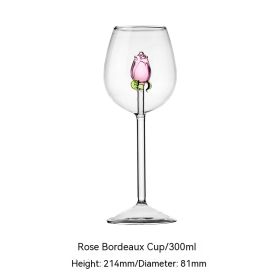 Creative Cute Rose Atmosphere Bordeaux White Wine Goblet (Option: Bordeaux Cup 300ml)