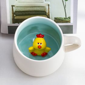 3D Cartoon Animal Ceramic Coffee Cup (Option: Chick-301 To 400ml)