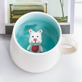 3D Cartoon Animal Ceramic Coffee Cup (Option: Little Tiger-301 To 400ml)