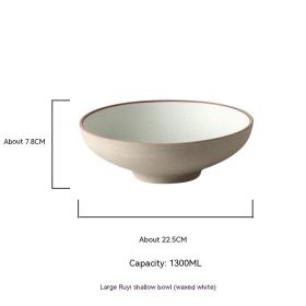 Nice Ceramic Restaurant Set Big Bowl (Option: Large Light Soup Bowl White)