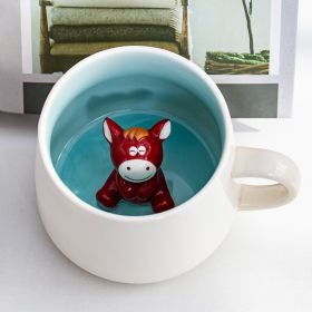 3D Cartoon Animal Ceramic Coffee Cup (Option: Little Pony-301 To 400ml)