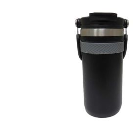 304 Stainless Steel Vacuum Cup With Double Drinking Mouth Design (Option: Black-500ml)