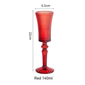 Household Fashion Simple Goblet Glass (Option: Bright Red)