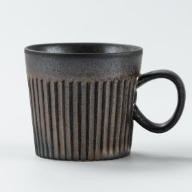 Coffee Cup Latte Household Mark Water Retro Stoneware Ceramic Cup (Option: Gilding Glaze-170ml)