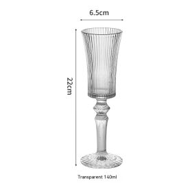 Household Fashion Simple Goblet Glass (Option: Transparent Color)