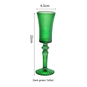 Household Fashion Simple Goblet Glass (Option: Dark Green)