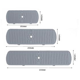 Home Fashion Silicone Draining Pad (Option: Gray-M 450x145x5mm)