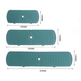 Home Fashion Silicone Draining Pad (Option: Green-M 450x145x5mm)