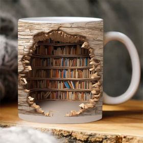 Ceramic 3D Bookshelf Mug Creative Space Design (Option: Type B-98X80mm)