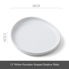 Nordic Style Creative Restaurant Ceramic Plate (Option: 13 Inches)