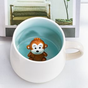 3D Cartoon Animal Ceramic Coffee Cup (Option: Little Monkey-301 To 400ml)
