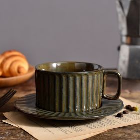 French Kiln Baked Retro Ceramic Coffee Set Suit (Option: Bronze-201or300ml)
