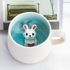 3D Cartoon Animal Ceramic Coffee Cup (Option: Bunny-301 To 400ml)