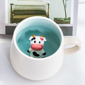 3D Cartoon Animal Ceramic Coffee Cup (Option: Dairy Cattle-301 To 400ml)