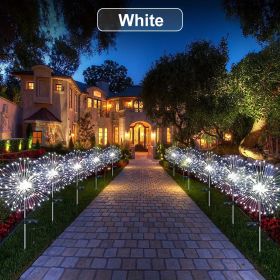 1 Pack Solar Firework Light Outdoor, IP65 Waterproof Solar Garden Flower Lights With 8 Lighting Modes, Decorative Fairy Lights With Stake, Halloween D (Color: White, size: 8 Mode 150LEDS)