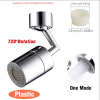 1pc New Universal 1080¬∞ Rotation Extender Faucet Aerator; Plastic Splash Filter; Kitchen Washbasin Faucets Bubbler Nozzle Robotic Arm