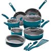 15-Piece Nonstick Pots and Pans Set/Cookware Set, Marine Blue