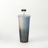 The glass with a lid, the plastic snail cup and straw Brook wall with the lid, the lid is leaked, no BPA, insulating glass, lid and straw, cold glass,