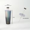 The glass with a lid, the plastic snail cup and straw Brook wall with the lid, the lid is leaked, no BPA, insulating glass, lid and straw, cold glass,