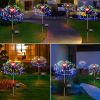 1 Pack Solar Firework Light Outdoor, IP65 Waterproof Solar Garden Flower Lights With 8 Lighting Modes, Decorative Fairy Lights With Stake, Halloween D