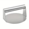 1pc; Burger Press; 304 Stainless Steel Meat Press; Round Or Square Burger Smasher; Grill Press Perfect For Kitchen Accessories; Home Kitchen Items