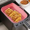 Rectangular Air Fryer Liners; Foldable Silicone Tray; Air Fryer Accessories; Reusable Grill Plate; Heat Resistant Microwave Silicone Plate; Home Kitch