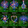 1 Pack Solar Firework Light Outdoor, IP65 Waterproof Solar Garden Flower Lights With 8 Lighting Modes, Decorative Fairy Lights With Stake, Halloween D