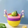 1pc Kitchen Strainer - Big-Eyed Monster Design BPA-Free Food Strainer For Fruits And Pasta - Fun And Safe