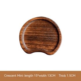 Japanese Leaf-shaped Wood Pallet (Option: Crescent Mini)