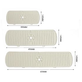 Home Fashion Silicone Draining Pad (Option: Beige-L 610x145x5mm)