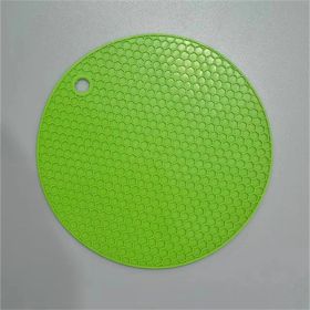 Silicone Placemat Anti-scald And Anti-slip Mat Silicone Dining Table Cushion (Option: Green-Thickened 145MM)