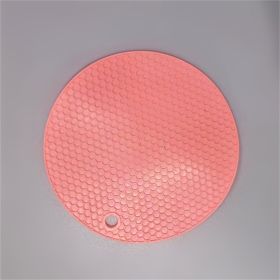 Silicone Placemat Anti-scald And Anti-slip Mat Silicone Dining Table Cushion (Option: Pink-Thickened 145MM)